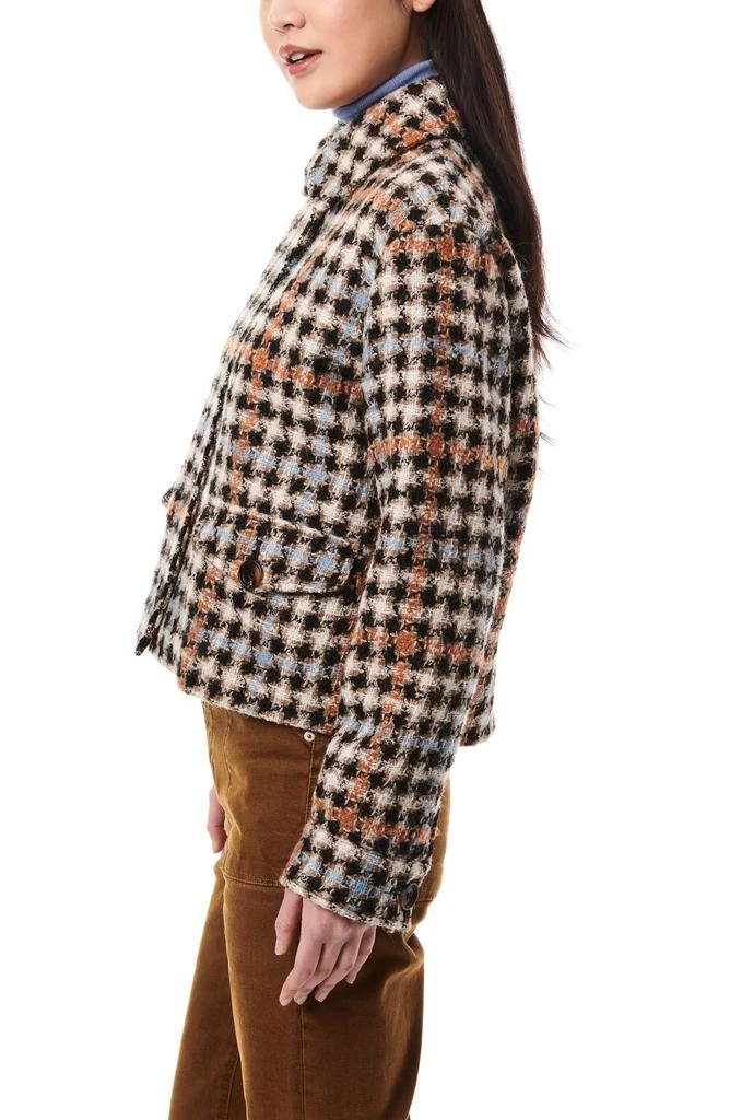 Bernardo Houndstooth Tweed Trucker Jacket 3