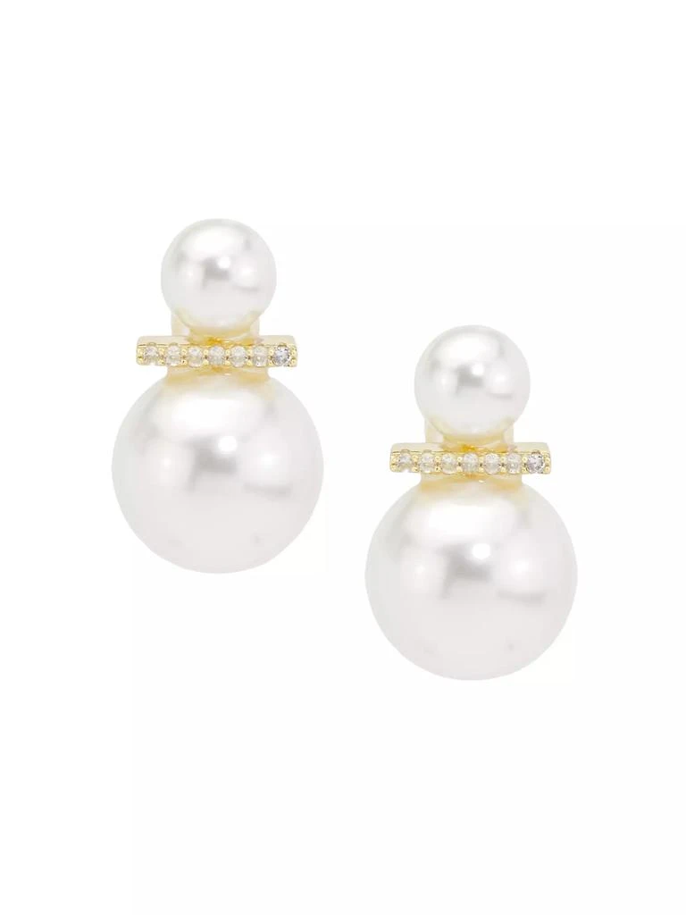 Shashi Sydney 14K-Gold-Plated, Shell Pearl & Cubic Zirconia Drop Earrings 1