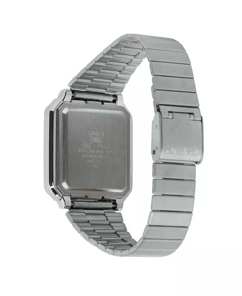 G-Shock Unisex Digital Silver-Tone Stainless Steel Watch 33.5mm, A120WE-1AVT 3