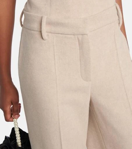 Magda Butrym Mid-rise cashmere wide-leg pants 4