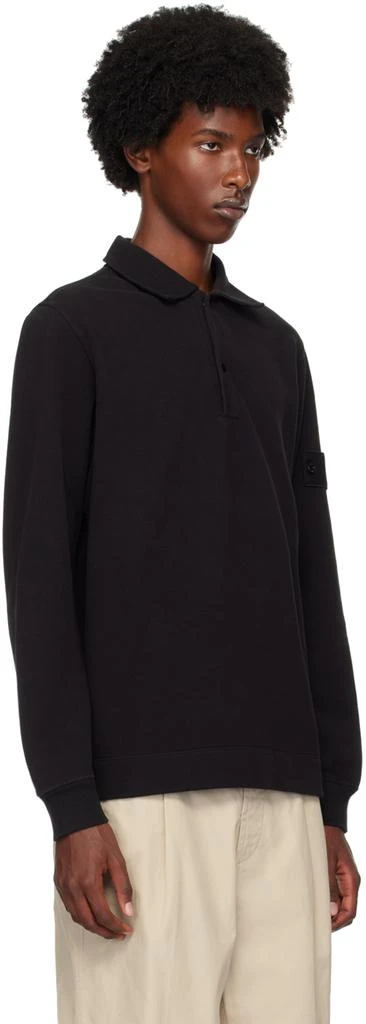 Stone Island Black Logo Patch Polo 2