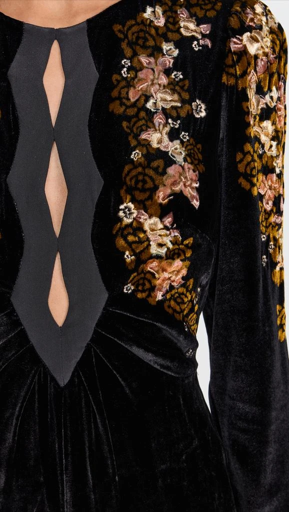 Saloni Jinx C Velvet Dress 5