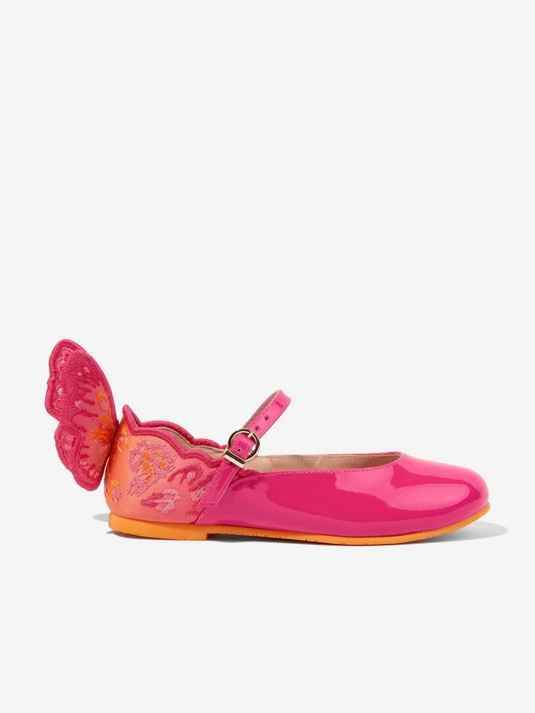 Sophia Webster Sophia Webster Girls Leather Chiara Emboidery Shoes in Pink 1