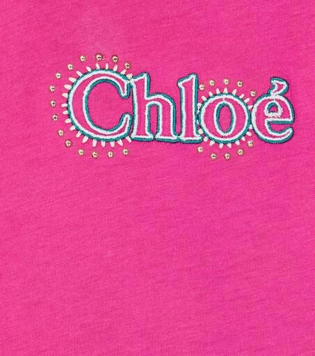Chloé Baby logo cotton jersey dress 3