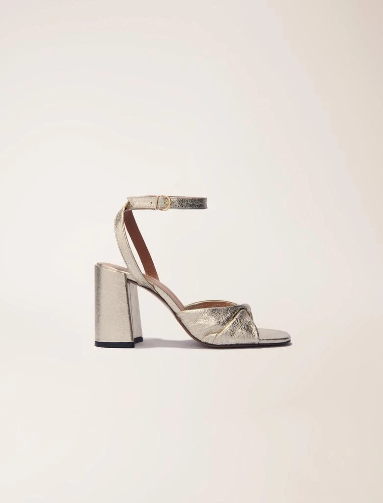 Maje Maje Woman's leather Metallic leather sandals with heels for Spring/Summer 1