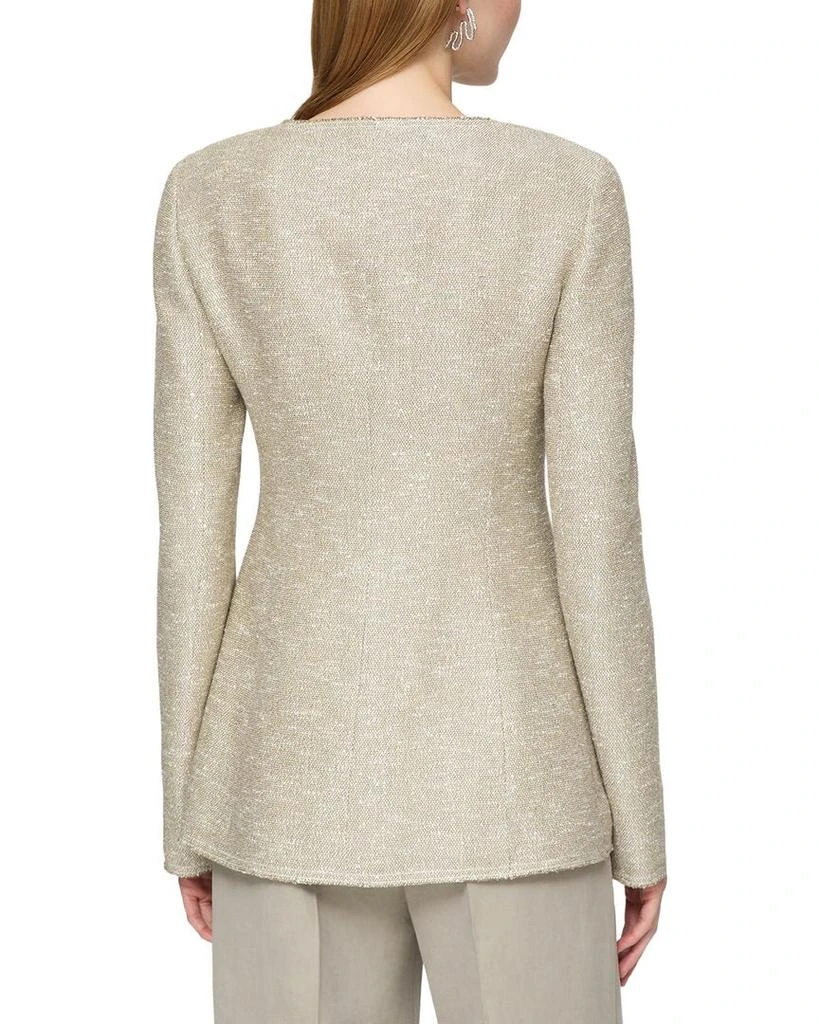 Lafayette 148 New York Scoop Neck Fitted Jacket 2