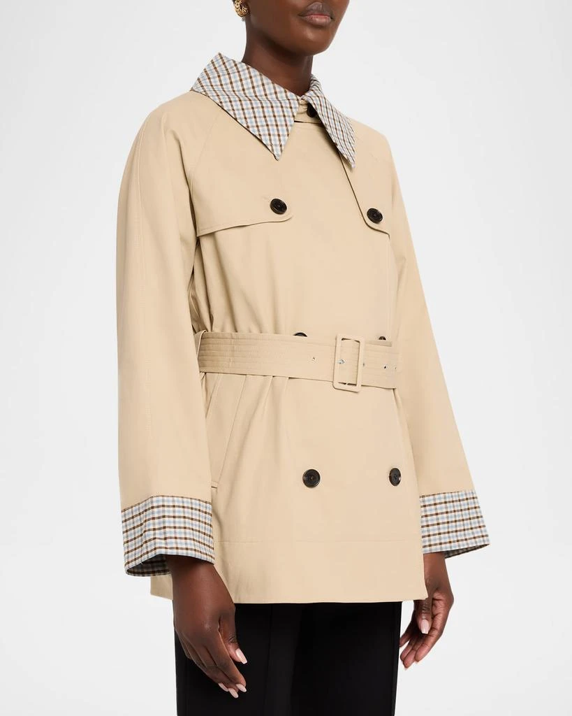 Rails Lucien Gingham Gabardine Trench Coat 4