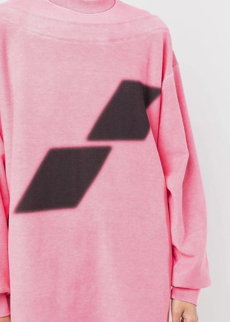 WE11DONE WE11DONE Pink Oversized Boat Neck T-Shirt 5