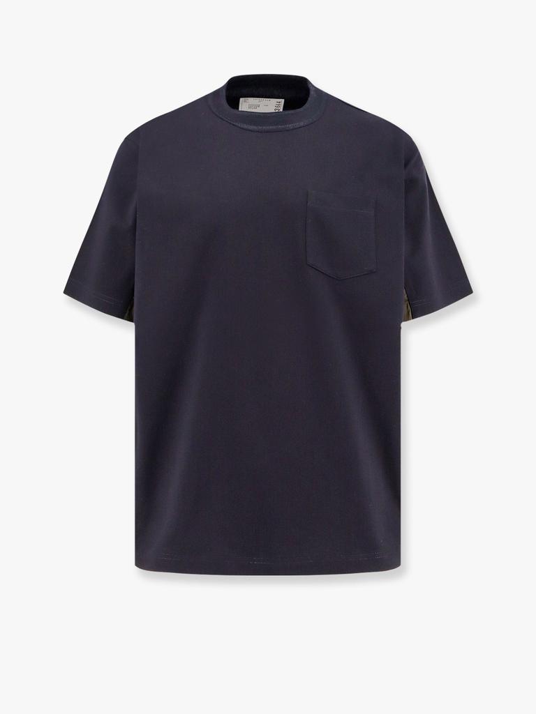 Sacai Cotton t-shirt with nylon inserts