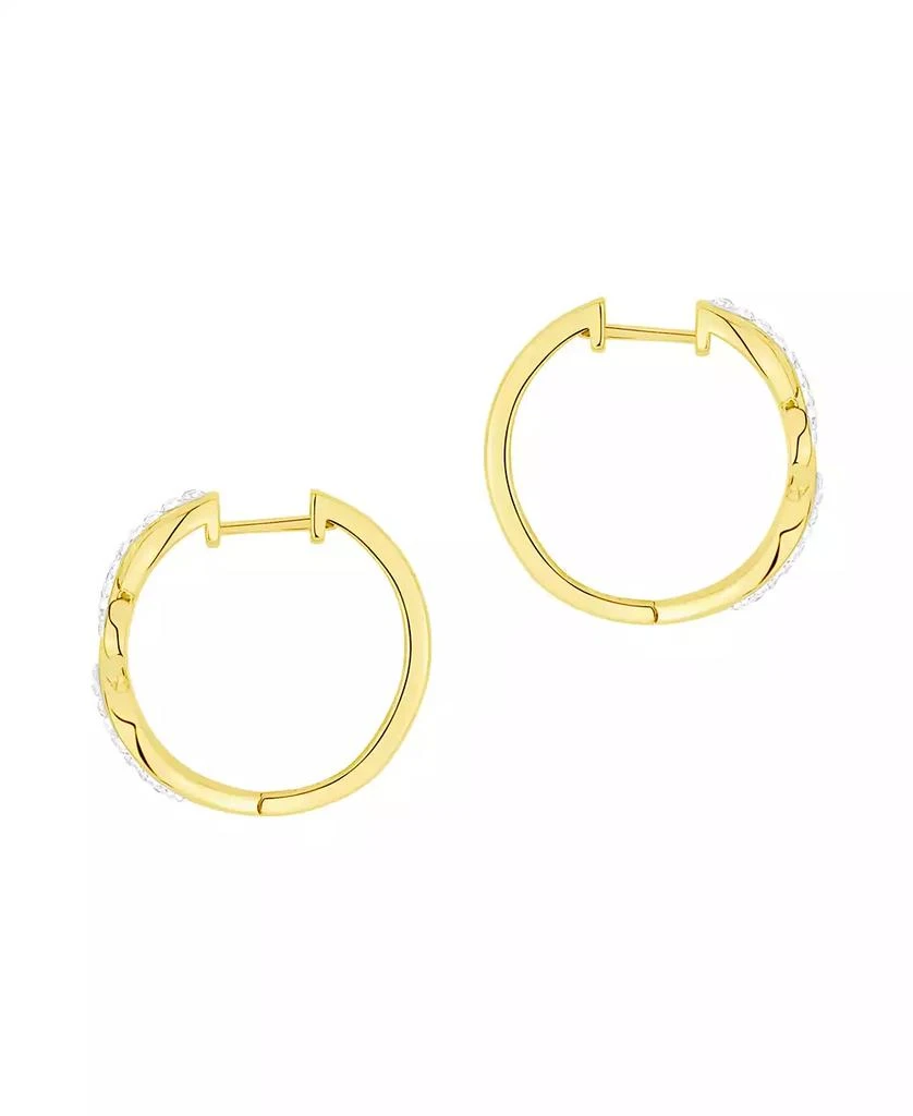 And Now This Crystal Twisted Hinged Hoop Earrings 2