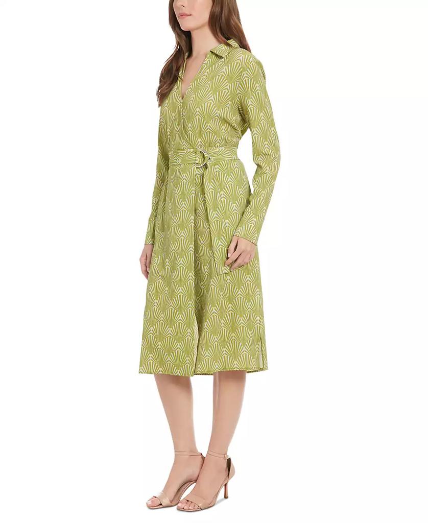 Maggy London Petite Printed Faux-Wrap Dress