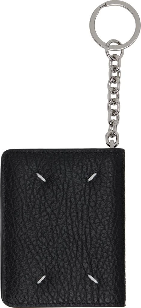 MAISON MARGIELA Black Four Stitches Keyring Card Holder 2