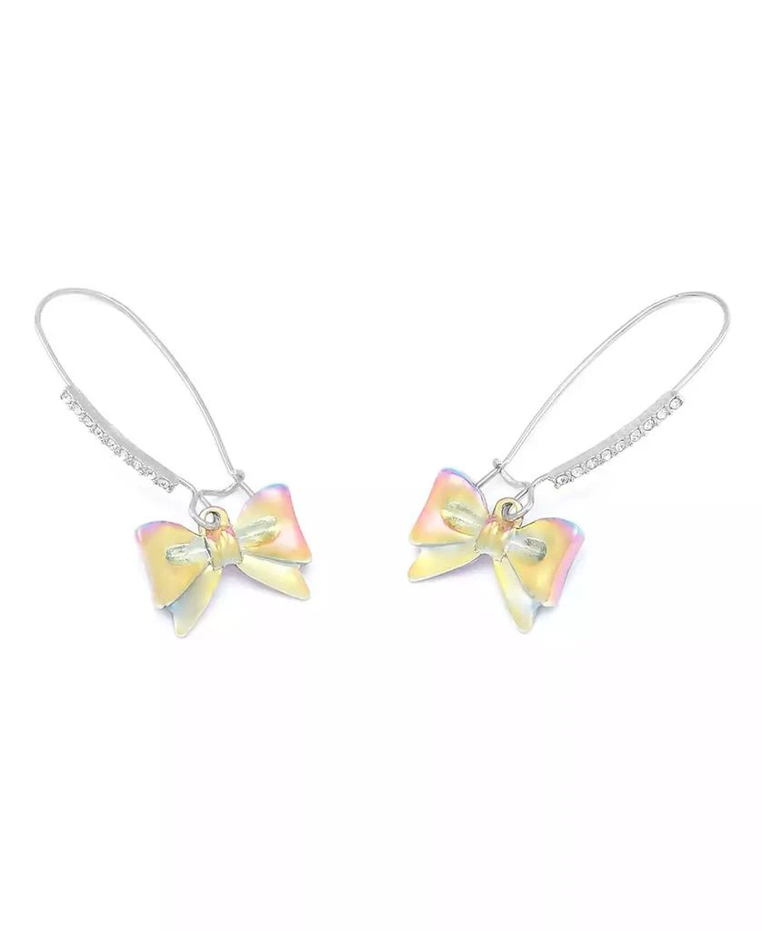 Betsey Johnson Faux Stone Kick Off Bow Dangle Earrings 2