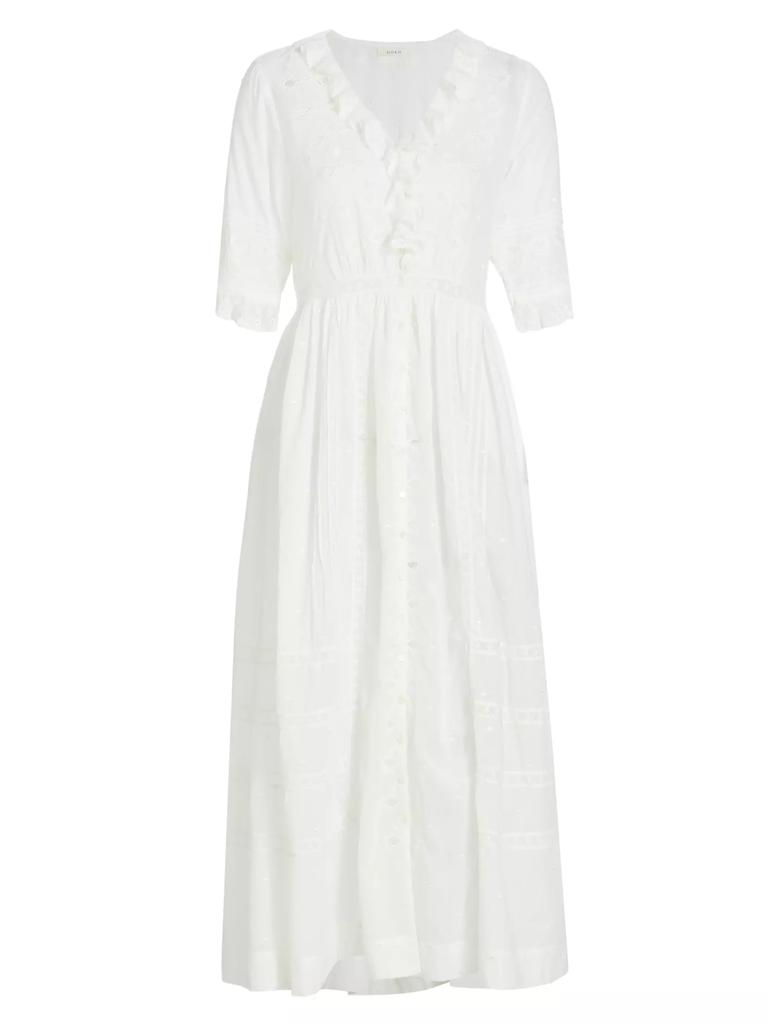 DÔEN Rosabella Embroidered Midi-Dress