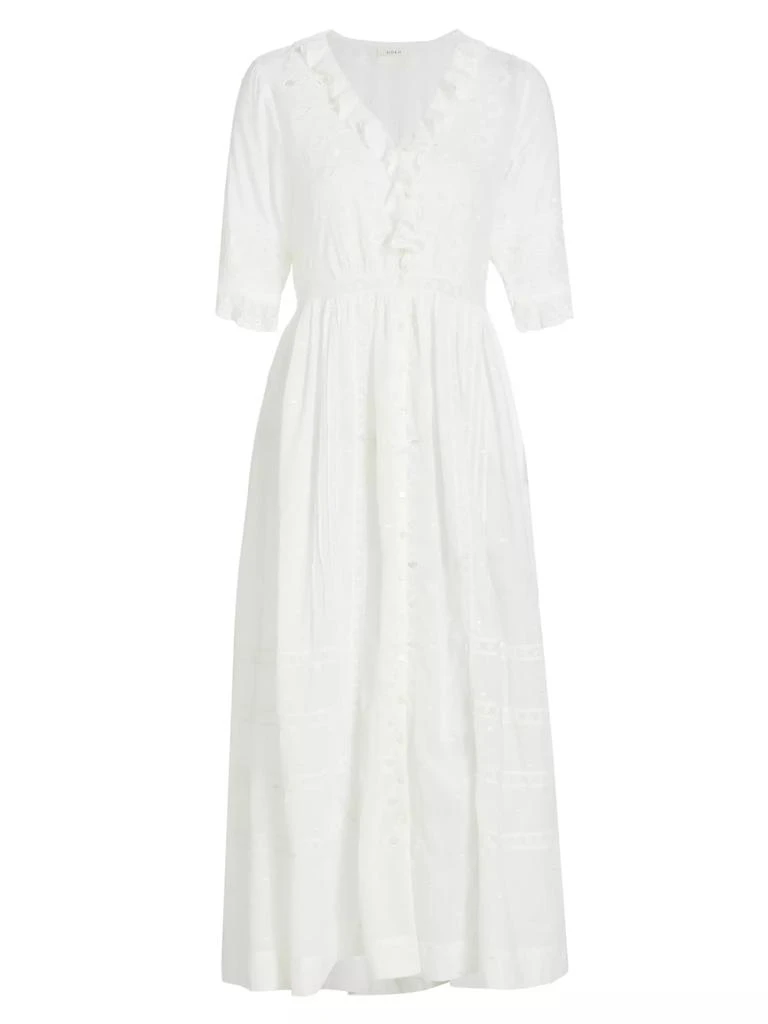 DÔEN Rosabella Embroidered Midi-Dress 1