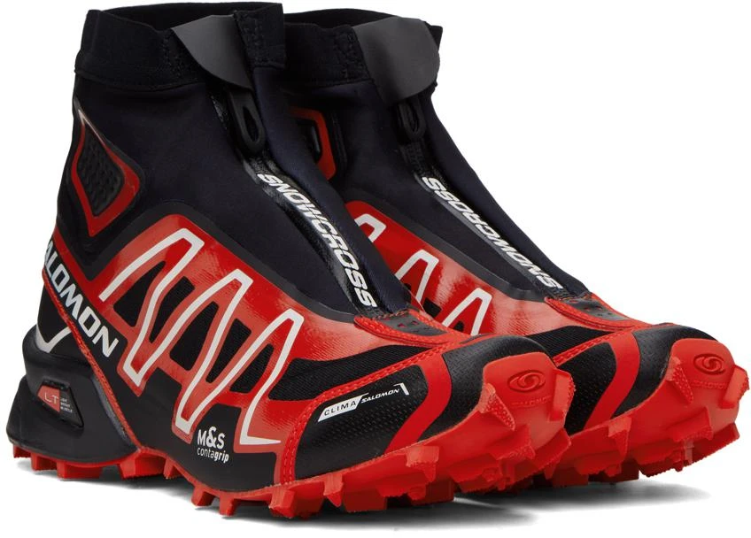 Salomon Black & Red Snowcross Sneakers 4