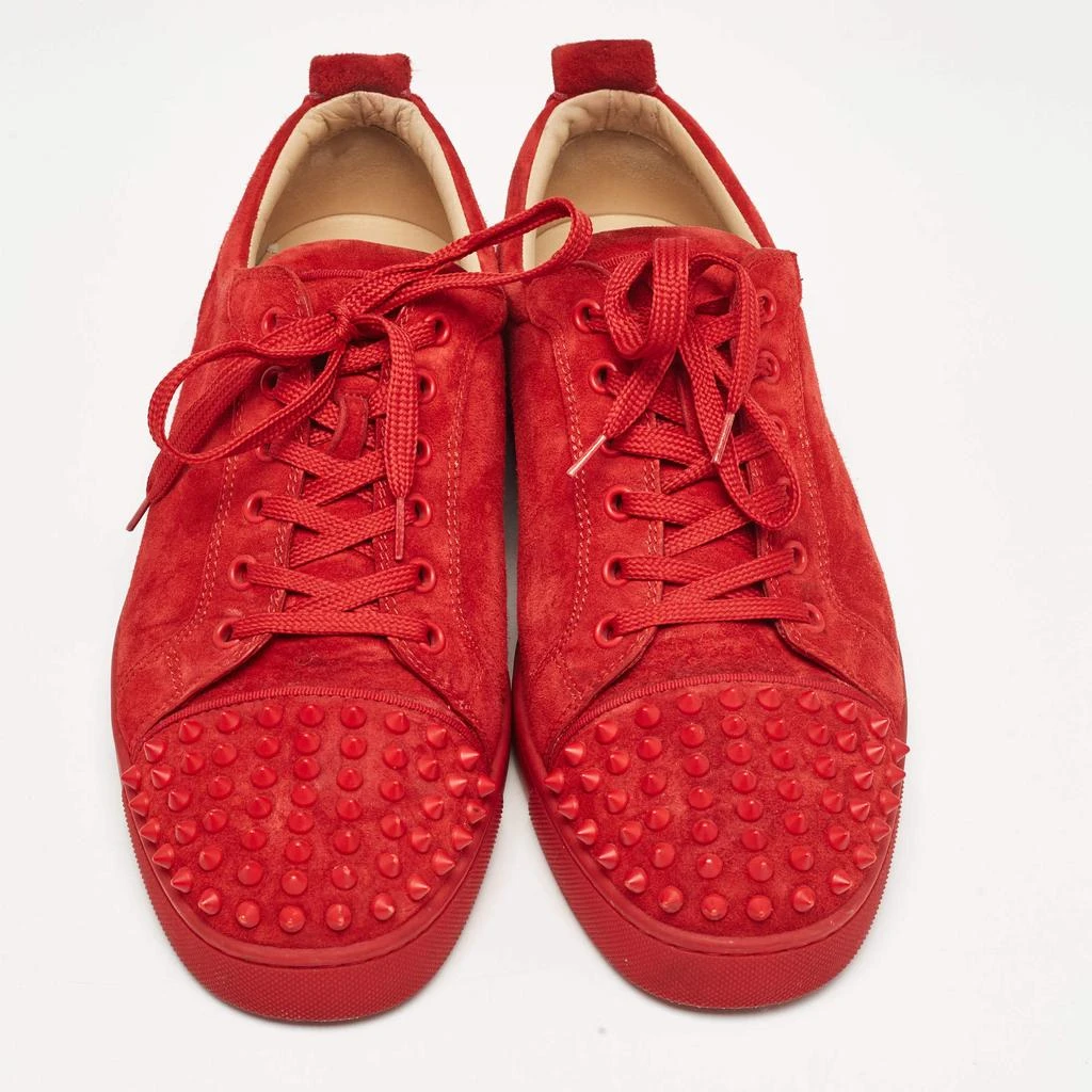 Christian Louboutin Christian Louboutin Red Suede Louis Junior Spikes Low Top Sneakers Size 43.5 3