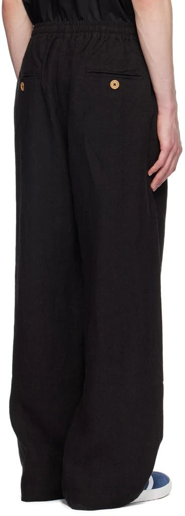 COMMAS Black Wide-Leg Linen Trousers 3