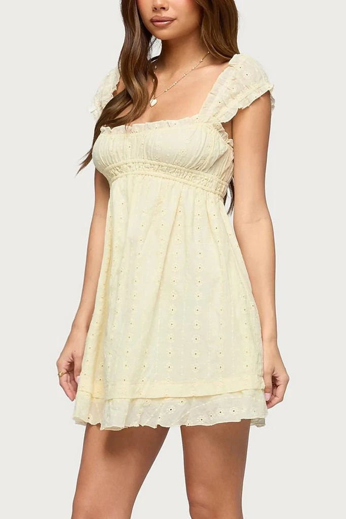 knee length dresses for ladies Ballad Floral Ruffle Mini Dress Multi main image 1