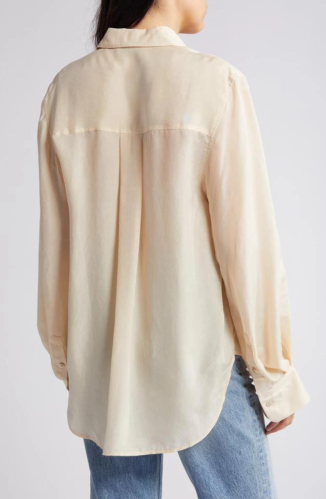 & Other Stories Long Sleeve Satin Button-Up Shirt 2