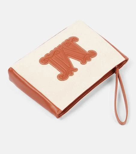 Max Mara Casciabeach Small canvas clutch 6