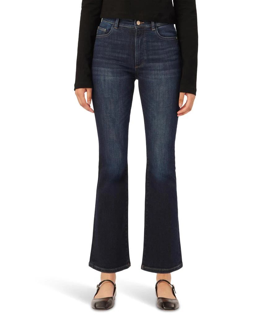 DL1961 Bridget Boot High-Rise Crop Jeans in Thunderbird 1