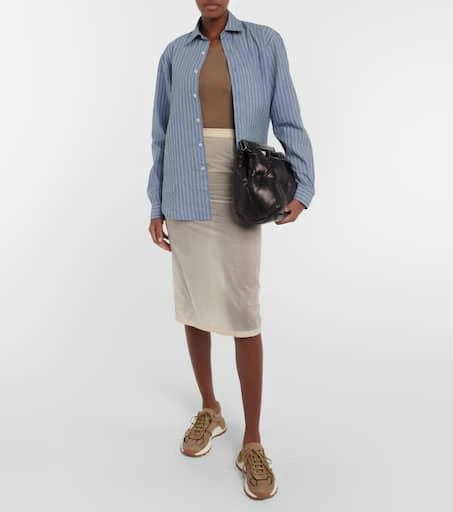 MAISON MARGIELA 50-50 nylon and suede sneakers 2