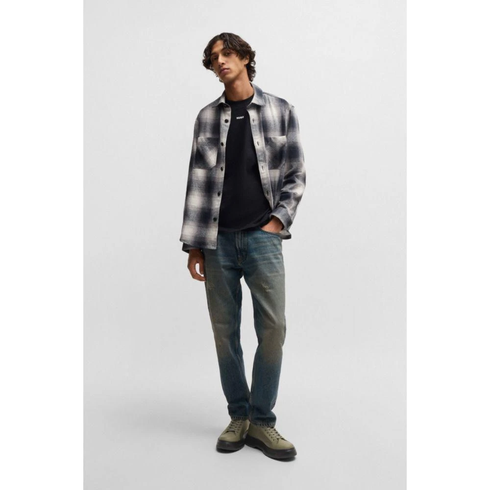 Hugo Boss Lace-up boots with gloss-effect logo 2