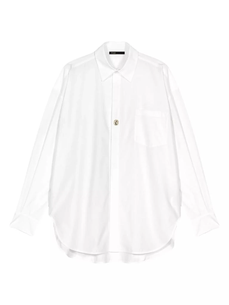 Maje Oversized Poplin Shirt 1