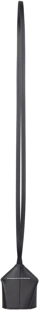 MM6 Black Leather Key Ring Keychain 2