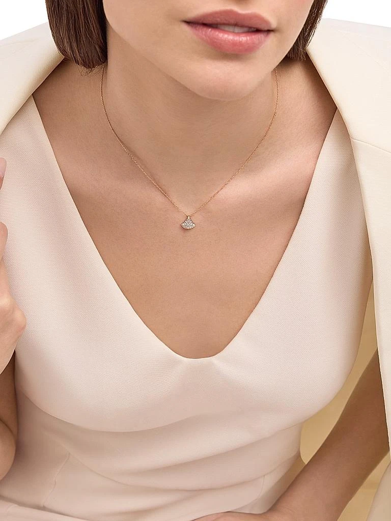 BVLGARI Divas' Dream 18K Rose Gold & 0.19 TCW Diamond Pendant Necklace 2