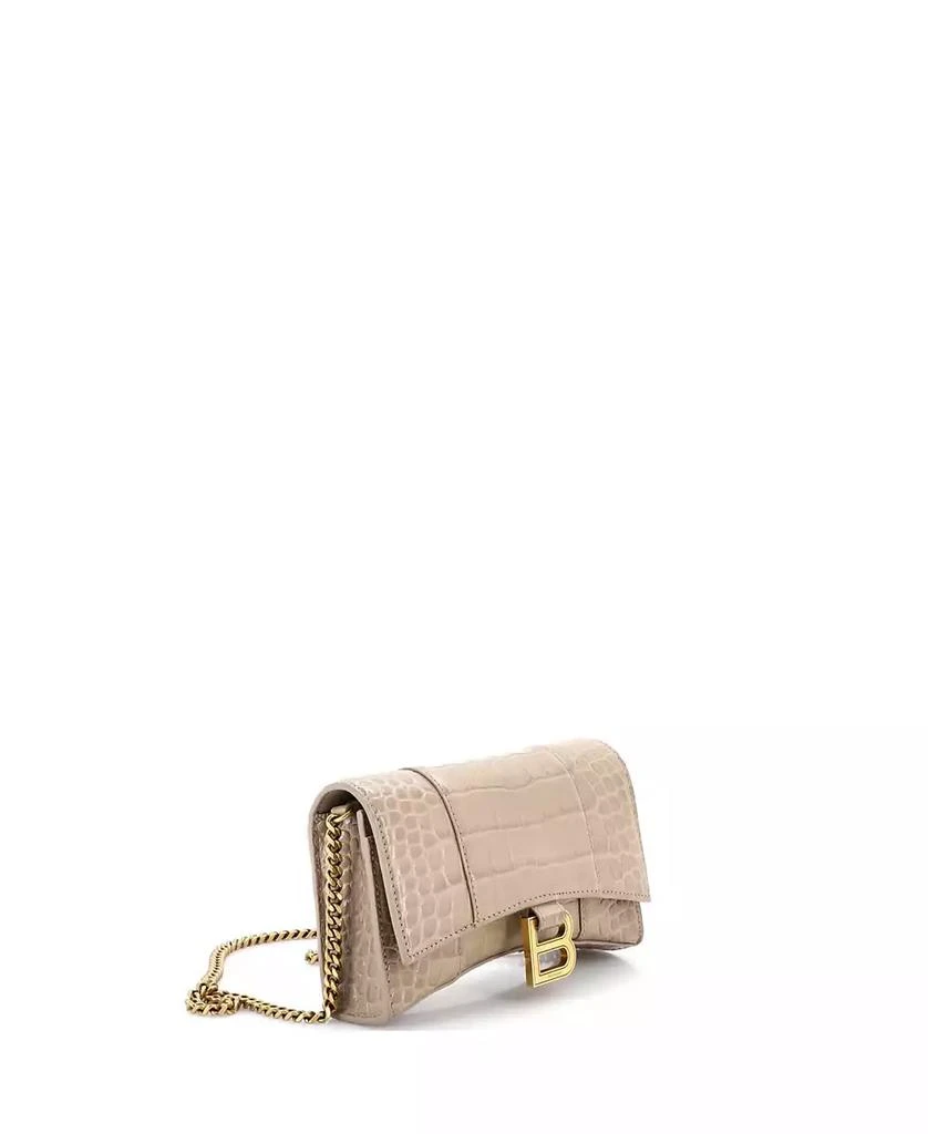 Pre-Owned Balenciaga Hourglass Chain Wallet Embossed Leather 2