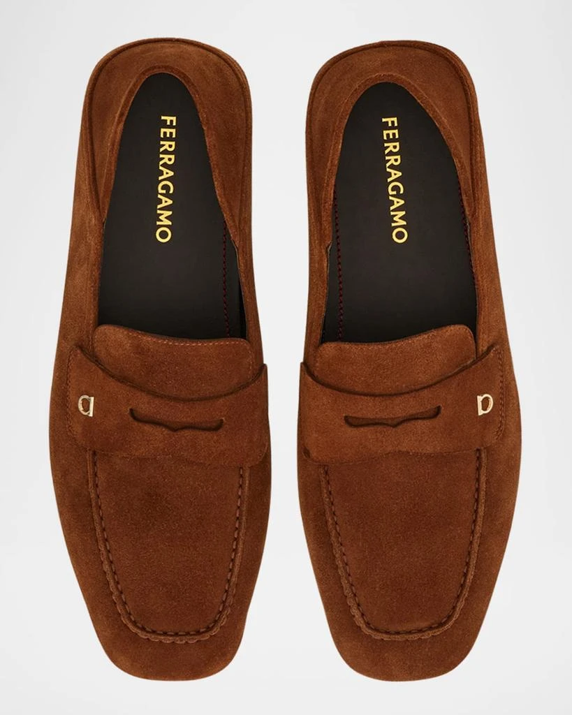 Salvatore Ferragamo Men's Billion Folding Suede Loafers 5