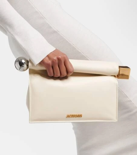 Jacquemus La Pochette Rond Carré leather clutch 6