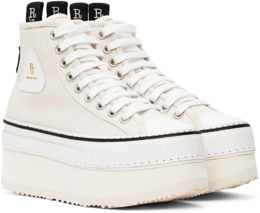 R13 Off-White Courtney Platform Sneakers 4