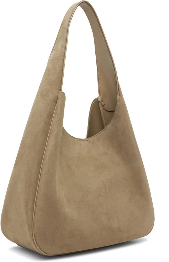 Stella McCartney Khaki Faux-Suede Logo
Piping Large Tote 3