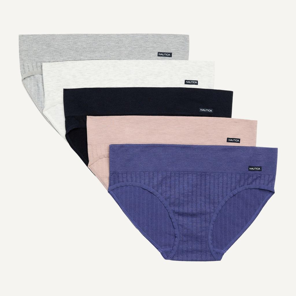 Nautica Womens Seamless Hipster Brief, 5-Pack