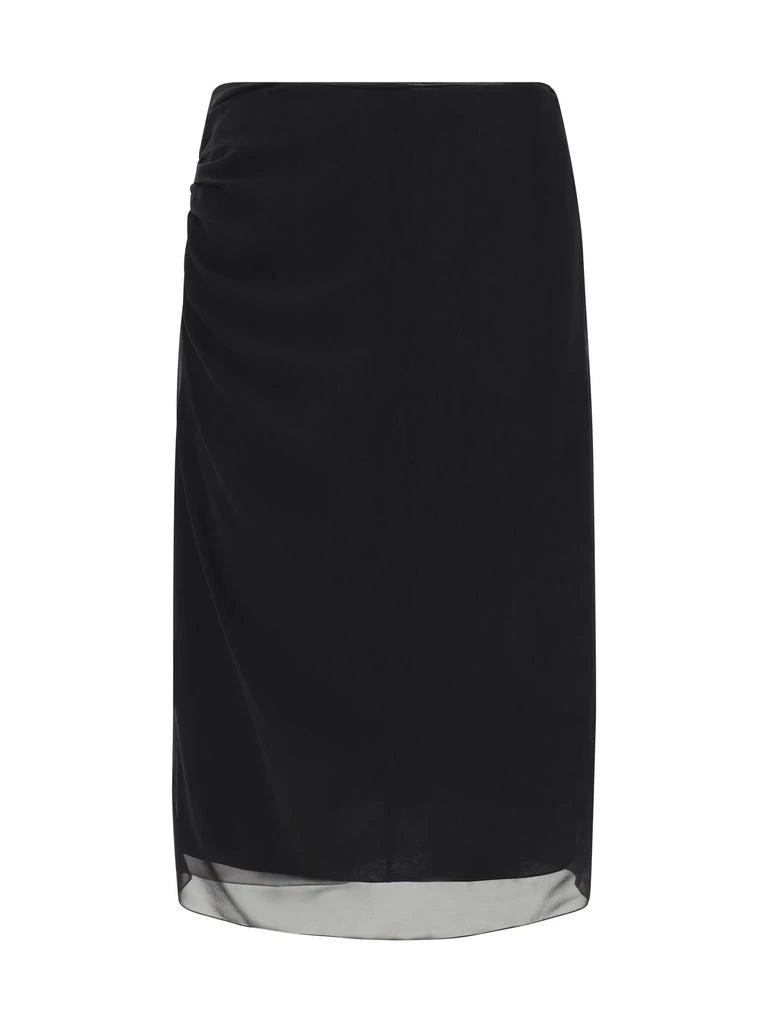 Prada Prada Semi-Sheer Pencil Midi Skirt 1