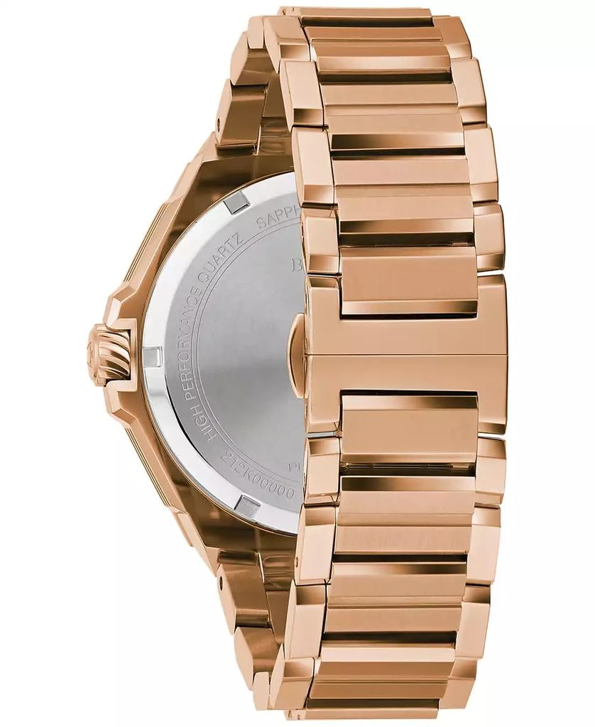 Bulova Men's Precisionist High Performance Quartz Diamond (1/20 ct. t.w.) Rose Gold-Tone Stainless Steel Bracelet Watch 47mm 3