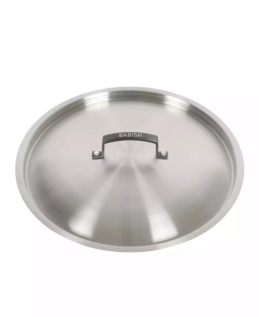 Babish 12-Inch Tri-Ply Stainless Steel Frying Pan with Lid 
Black Handle – Professional Grade Skillet for Searing, Sauteing 
Even Heat Cooking 6