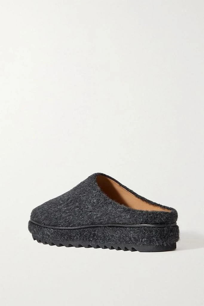 LAUREN MANOOGIAN Moto brushed alpaca and merino wool-blend mules 3