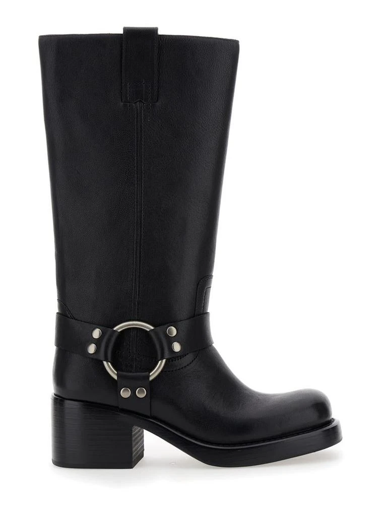 Jeffrey Campbell 'Reflection' Black Boots With Ring Detail In Leather Woman 1