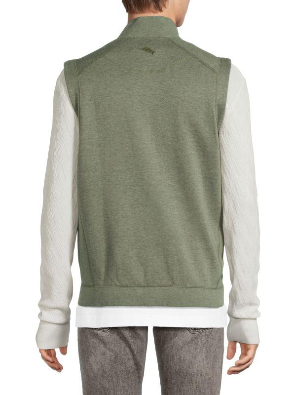 Tommy Bahama Mockneck Linen Blend Vest