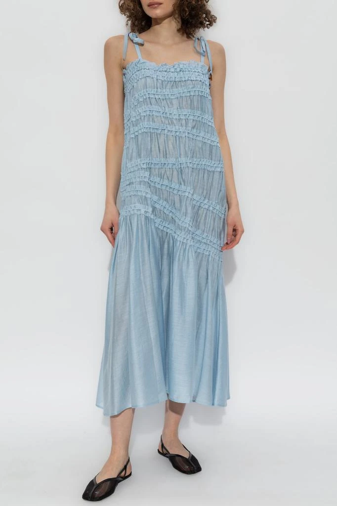 Tory Burch Tory Burch Shoulder Tie Smocked Midi Dress 2