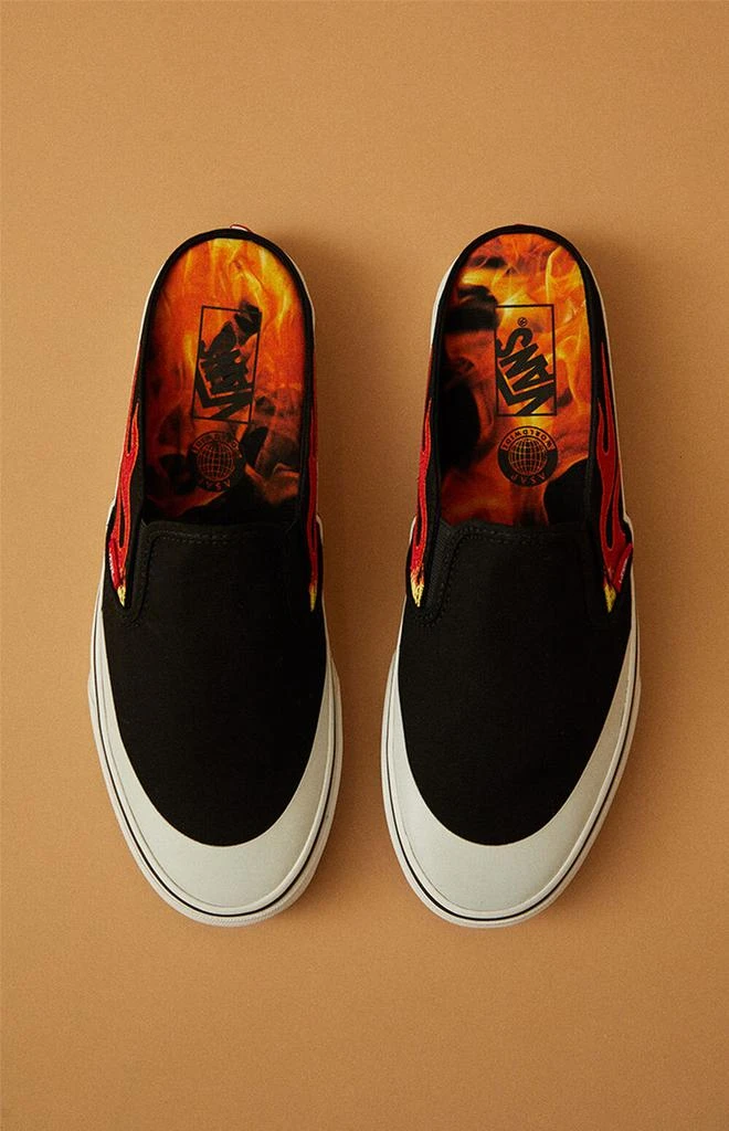 Vans x A$AP Worldwide Black & Red Classic Slip-On Mule Shoes 3