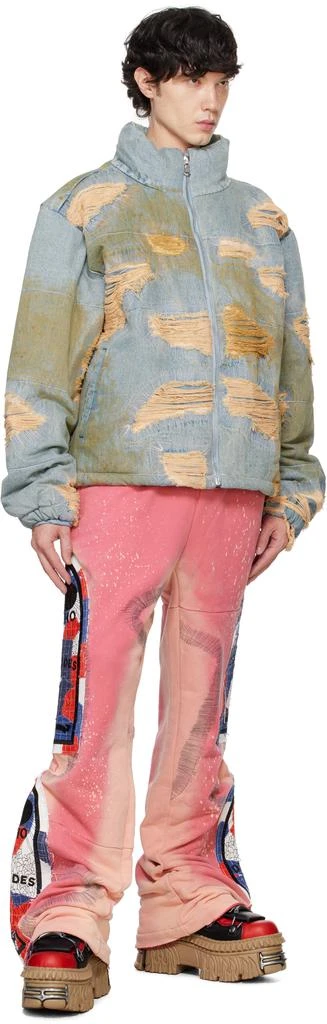 Who Decides War Blue Vintage Bomber Denim Jacket 4