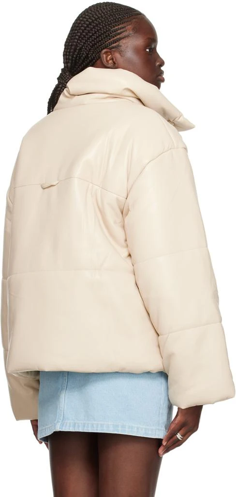 Nanushka Off-White Hide Vegan Leather Jacket 3