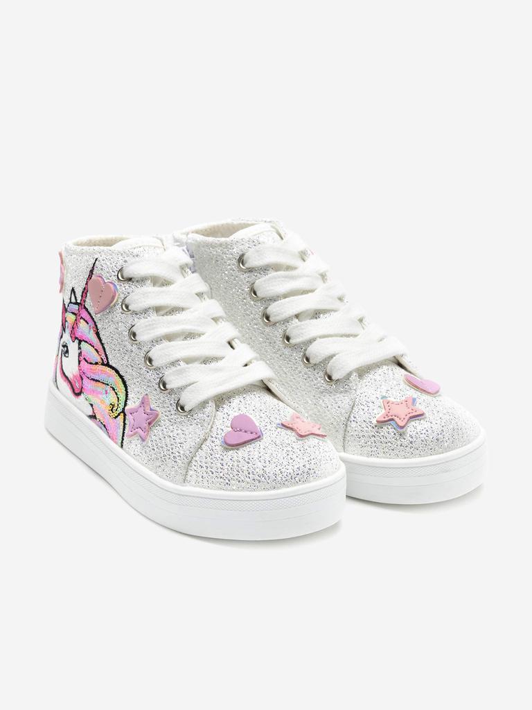 Lelli Kelly Girls Victoria Unicorn Baseball Boots in White