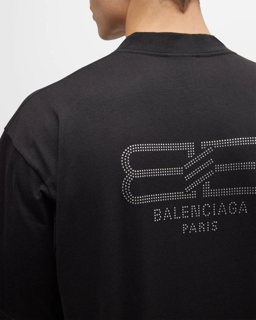 Balenciaga BB Paris Strass T Shirt Medium Fit 5