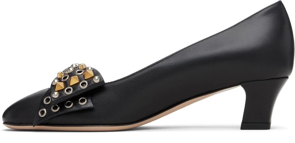 Valentino Black Bowow Kidskin Heels 3